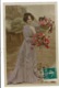 CPA-Carte Postale-France-Bonne Fête Une Jeune Dame Et Son Bouquet De Fleurs En 1911  VM7811 - Autres & Non Classés