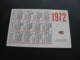 USSR Soviet Russia Pocket Calendar Postage Stamps Of The USSR Sport  1972 - Small : 1971-80