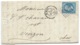 N° 22 BLEU NAPOLEON SUR LETTRE / NIMES POUR VIERZON / 1864 - 1849-1876: Classic Period