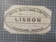 Cx 12) Ephemera Luggage Label étiquette Voyage Royal Mail LINES LIMITED "LISBON" - Other & Unclassified