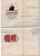 1926 YUGOSLAVIA, SERBIA, ZAGREB, BELGRADE, HAMBURG-SOUTH AMERICA, COMPANY LETTERHEAD, 2 FISKAL STAMPS, SHIP - Other & Unclassified