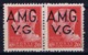 Italy: AMG-VG Sa 3 Broken G In VG MH/* Flz/ Charniere  Pair 1x Brioken 1 X Normal - Mint/hinged