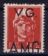 Italy: AMG-VG Sa 9  Vertical Displaced Surcharge  MH/* Flz/ Charniere - Nuevos