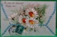 Cpa Gaufrée FLEURS DE MARGUERITE , MARGUERITES , 1907 , EMBOSSED DAISY  FLOWERS DAISIES  OLD PC - Fleurs