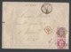 Enveloppe Recommandée Avec Cérès Y/T 57 Et 58 De Mennecy Du 6/6/1875 Vers Orléans Verso Cachet Cire TAD Paris Rouge - 1849-1876: Période Classique