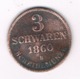 3 SCHWAREN 1860 B OLDENBURG   DUITSLAND /8064/ - Small Coins & Other Subdivisions