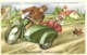 Illustrateur Side Car VIRAGE BIEN PRIS ..GARE AU SUIVANT ! RV - Humour