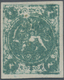 Iran: 1870, Baqeri Issue, 4ch. Bluish Green, Type II On Thin Paper, Natural Enclosure, Unused No Gum - Irán