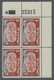 Israel: 1948; Jüdisches Neujahrsfest 5 Werte Komplett Jeweils In Postfrischen Viererblocks, Am Linke - Unused Stamps (with Tabs)