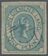 Tasmanien: 1853, 1d Blue With Large Margins All Round, A Very Fine Copy With Light Cancellation - Briefe U. Dokumente