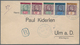 Neue Hebriden: 1910 (8.10.), Registered Cover Bearing Five Different Optd. Definitives Of Fiji (type - Other & Unclassified