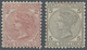 Neuseeland: 1878 QV 2s. Deep Rose And 5s. Grey, Both Mint With Hinge Marks And Part Original Gum, Th - Sonstige & Ohne Zuordnung