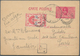 Madagaskar: 1944, 80 C Red Postal Stationery Card With Additional Franking 10 C Red "via Alger" From - Sonstige & Ohne Zuordnung