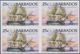 Barbados: 1994/1999. IMPERFORATE Block Of 4 (type I Without Year) For The 25c Value Of The Definitiv - Barbados (1966-...)