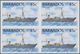 Barbados: 1994/1999. IMPERFORATE Block Of 4 (type I Without Year) For The 45c Value Of The Definitiv - Barbados (1966-...)