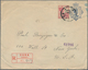 Curacao: 1917, 12 1/2 C Blue Postal Stationery Envelope, Uprated With 10 C Rose, Sent Registered Fro - Curacao, Netherlands Antilles, Aruba