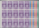 Venezuela: 1951, Coat Of Arms 'CARABOBO‘ Normal Stamps Complete Set Of Seven In Blocks Of 15 From Le - Venezuela