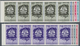 Venezuela: 1953, Coat Of Arms 'PORTUGUESA‘ Airmail Stamps Complete Set Of Nine In Horiz. Strips Of F - Venezuela