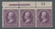 Delcampe - Vereinigte Staaten Von Amerika: 1873 - 1917, Bogenränder Und Einheiten - 1890, 3 Cent Andrew Jackson - Ungebraucht