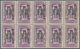 Andorra - Französische Post: 1933, "ELECTIONS" Overprints, Private Issue, 2c. Violet In Block Of Ten - Other & Unclassified