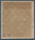 Frankreich: 1849, 1 Fr. Brown-carmine, Good Margins At Left And Right, Cut At Top, Used Grid Cancel, - Used Stamps