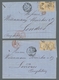Frankreich: 1872, Pariser Sternstempel, Prachtlos Von Sechs Briefen Nach London Bzw. Nach Rom, Frank - Gebraucht
