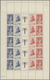 Frankreich: 1942 - 1943, Legion Tricolore In A Pair Of Gutter Dividers With Blind Print Of The Stamp - Gebraucht