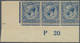 Großbritannien: 1920, 2½d. ROYAL BLUE, Marginal Strip Of Three From The Lower Left Corner Of The She - Sonstige & Ohne Zuordnung