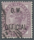 Großbritannien - Dienstmarken: 1896 - 1902; "O.W. Official" 4 Werte Incl. Der Sehr Seltenen 10 D. Ka - Officials