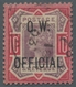 Delcampe - Großbritannien - Dienstmarken: 1896 - 1902; "O.W. Official" 4 Werte Incl. Der Sehr Seltenen 10 D. Ka - Dienstmarken