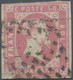 Italien - Altitalienische Staaten: Sardinien: 1851, 40 Cent. Rose Cancelled With Dot Stamp, On Botto - Sardinien