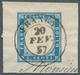 Italien - Altitalienische Staaten: Sardinien: 1855, 20 Cmi. Celeste, Voll-/breitrandiges Luxusstück - Sardinien