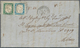 Italien - Altitalienische Staaten: Sardinien: 1857, 5 Cent Emerald Green And 20 Cent Milk Blue On Le - Sardinien