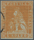 Italien - Altitalienische Staaten: Toscana: 1851, 1 Soldo Ochre On Grey Paper Cancelled With Circle - Toskana