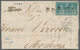 Italien - Altitalienische Staaten: Toscana: 1851. 2 Crazie Blue, Horizontal Pair, Canceld By Black P - Toskana