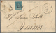 Italien - Altitalienische Staaten: Toscana: 1851, 2 Crazie Blue On Grey Paper, On A Letter Addressed - Tuscany