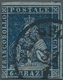Italien - Altitalienische Staaten: Toscana: 1851. 6 Crazie Dark Blue On Bluish Paper, Cancelled With - Tuscany