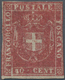 Italien - Altitalienische Staaten: Toscana: 1860, 40 Cent. Carmine Unused Without Gum, Three Sides F - Tuscany