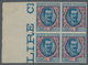 Italien: 1901, 5 L Blue/rose In Block Of Four From Left Print Sheet Margin, Imperforated, Mint Never - Mint/hinged
