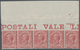 Italien: 1906, 10 C Brown-rose In Horizontal Stripe Of Five From The Upper Margin Of The Sheet, Mint - Ungebraucht