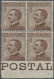 Italien: 1908, 40 C Brown In Block Of Four, Lower Pair Imperforated, Mint Never Hinged (Sass. 750.- - Mint/hinged
