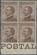 Italien: 1908, 40 C Brown In Block Of Four, Lower Pair Imperforated, Mint Never Hinged (Sass. 750.- - Ungebraucht