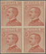 Italien: 1922, 30 C Orange-brown In Block Of Four, Imperforated, Mint Never Hinged - Mint/hinged