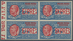 Italien: 1926, 2.50 L Blue/red Block Of Four Imperforated, Mint Never Hinged, Signed - Mint/hinged