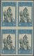 Italien: 1928, 1.25 Light-blue/gray-black In Block Of Four, Imperforated, Mint Never Hinged - Ungebraucht