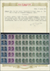 Italien: 1934, "Decennale Di Fiume" Three High Values In Cancelled Blocks, Overall 40 Used Sets, Eac - Mint/hinged