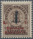Italien - Gebührenmarken: Briefzustellung: 1945, 1 L Overprint In Red On 10 Cent. Brown, Mint Never - Steuermarken