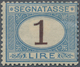 Italien - Portomarken: 1870, Postage Due 1 Lira Blue/brown In Fresh Color With Perfect Perforation A - Portomarken