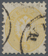 Österreich: 1864, 2 Kr Gelb 'Doppeladler' Auf SENKRECHT GESTREIFTEM Papier, Gebraucht Mit Teilstempe - Gebraucht