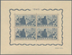 Delcampe - Portugal: 1946, Portuguese Castles ‚set Of Four‘ Miniature Sheets With Plate Numbers 1 To 4, Mint Ne - Briefe U. Dokumente